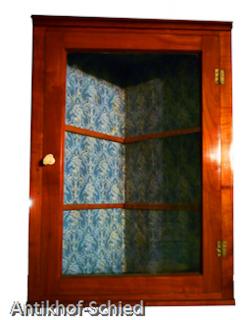 Biedermeier Hängeeckschrank, Kirschbaum